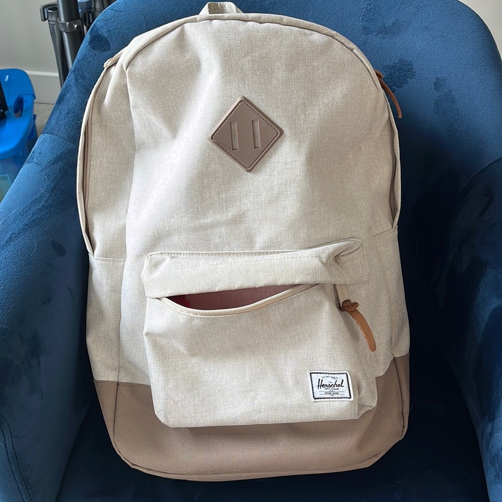 Beige and Tan Herschel Backpack